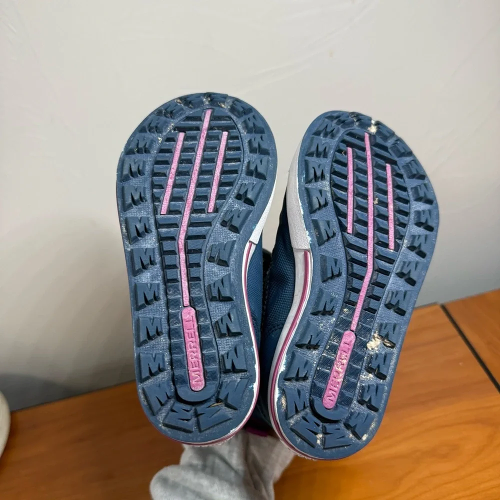 Merrell Snow Bank 3.0 Waterproof Snow Boots in Navy/Turquoise Winter Girls 10‎